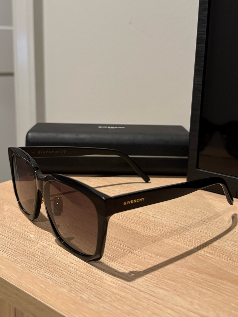 Givenchy Black Sunglasses with Brown Gradient Lenses